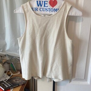 Madewell Cream Textured Tank Top